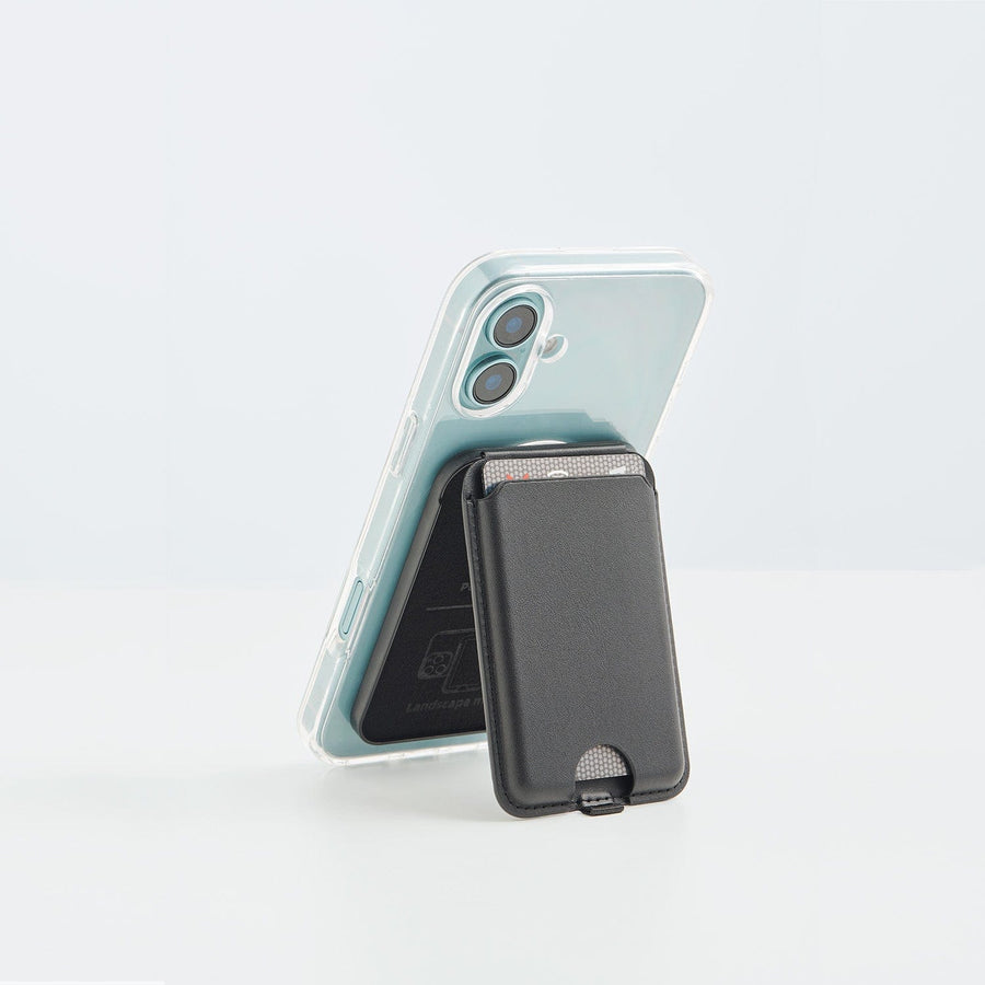 Fone King MagSafe Wallet DIAMOND & ANCHOR MAGSAFE MOBILE WALLET WITH STAND BLACK