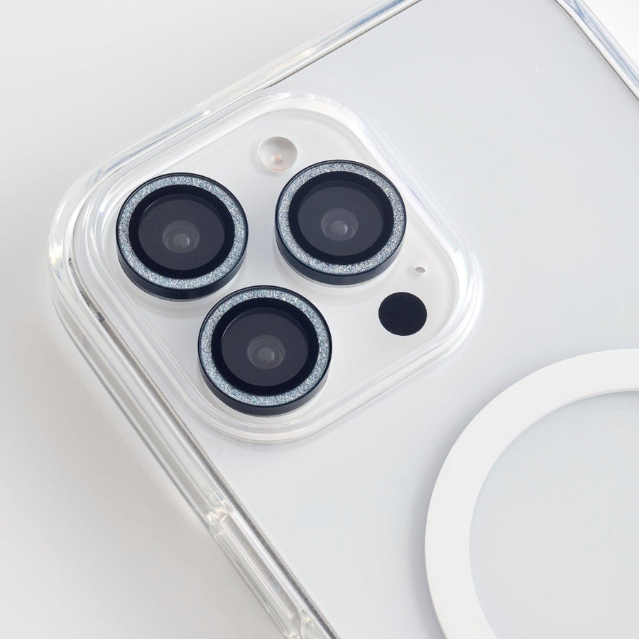 Foney Couture Lens Protector iPhone 16 Pro & 16 Pro Max / Glitter Blue Jewellery Lens Protector for iPhone 16 Series