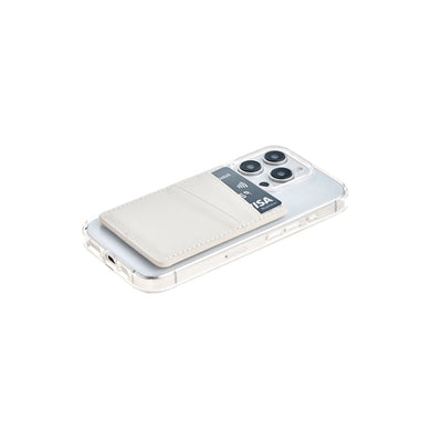 The Personal Print Wallet White MagSafe Slim Card Pocket Sleeve