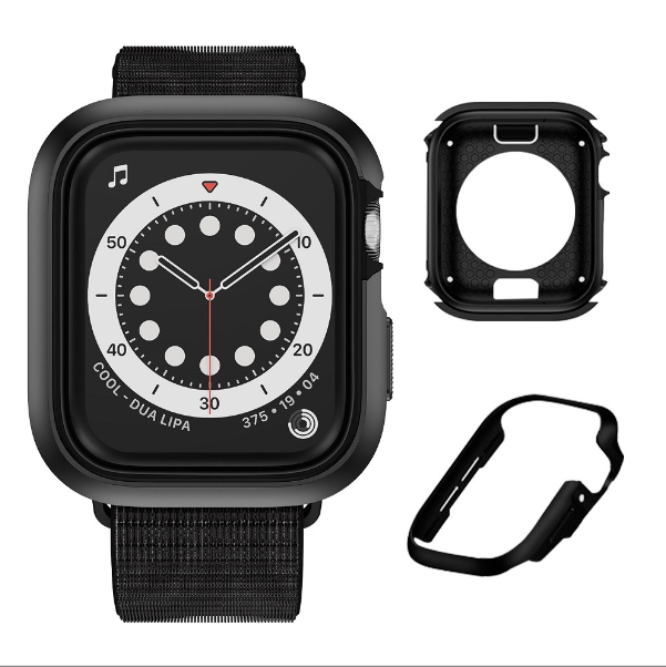 Super Shield Black / 40 MM SUPER SHIELD 2 IN 1 iWATCH CASE