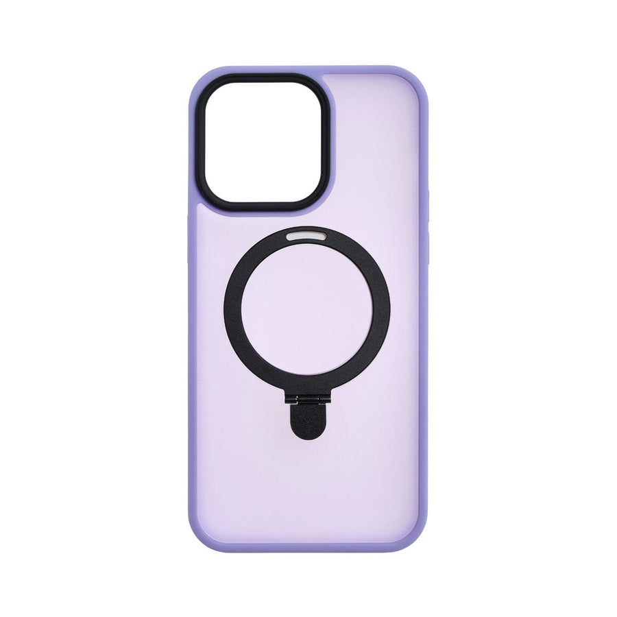 Super Shield Phone Cases 2 in 1 Hybrid Magsafe Metal Ring iPhone Case#colour_lilac