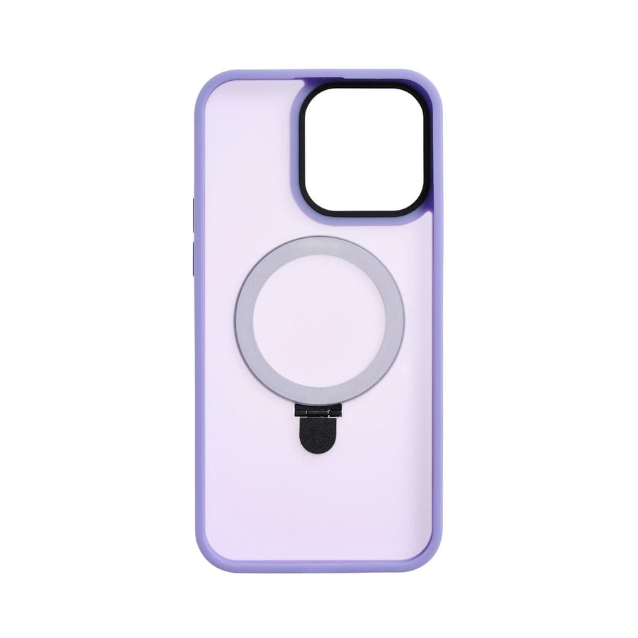 Super Shield Phone Cases 2 in 1 Hybrid Magsafe Metal Ring iPhone Case#colour_lilac