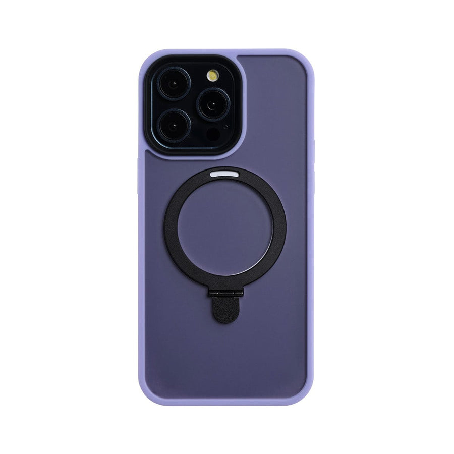 Super Shield Phone Cases 2 in 1 Hybrid Magsafe Metal Ring iPhone Case#colour_lilac