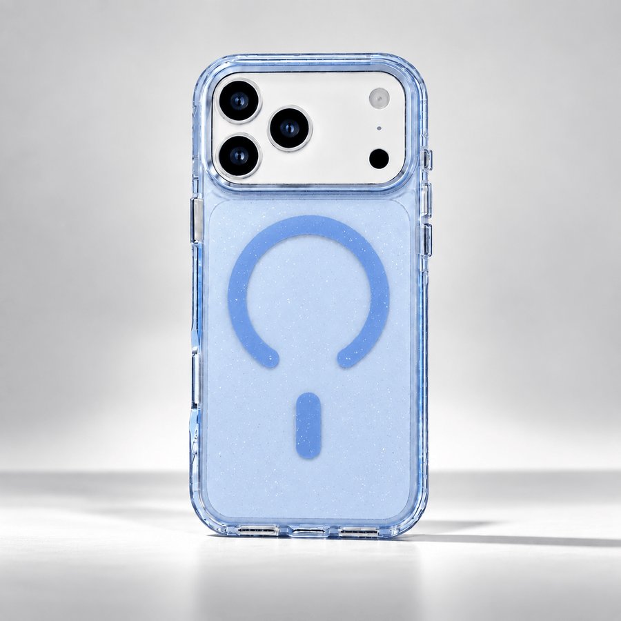 Super Shield Phone Cases Clear Light Blue / iPhone 18 Pro 2 in 1 Protective Glitter Case for iPhone 18 Pro & Pro Max