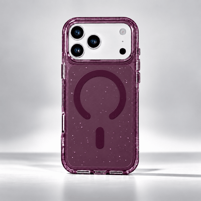 Super Shield Phone Cases Red Wine / iPhone 18 Pro 2 in 1 Protective Glitter Case for iPhone 18 Pro & Pro Max