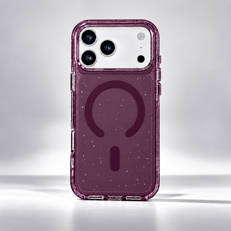 Super Shield Phone Cases Red Wine / iPhone 18 Pro 2 in 1 Protective Glitter Case for iPhone 18 Pro & Pro Max