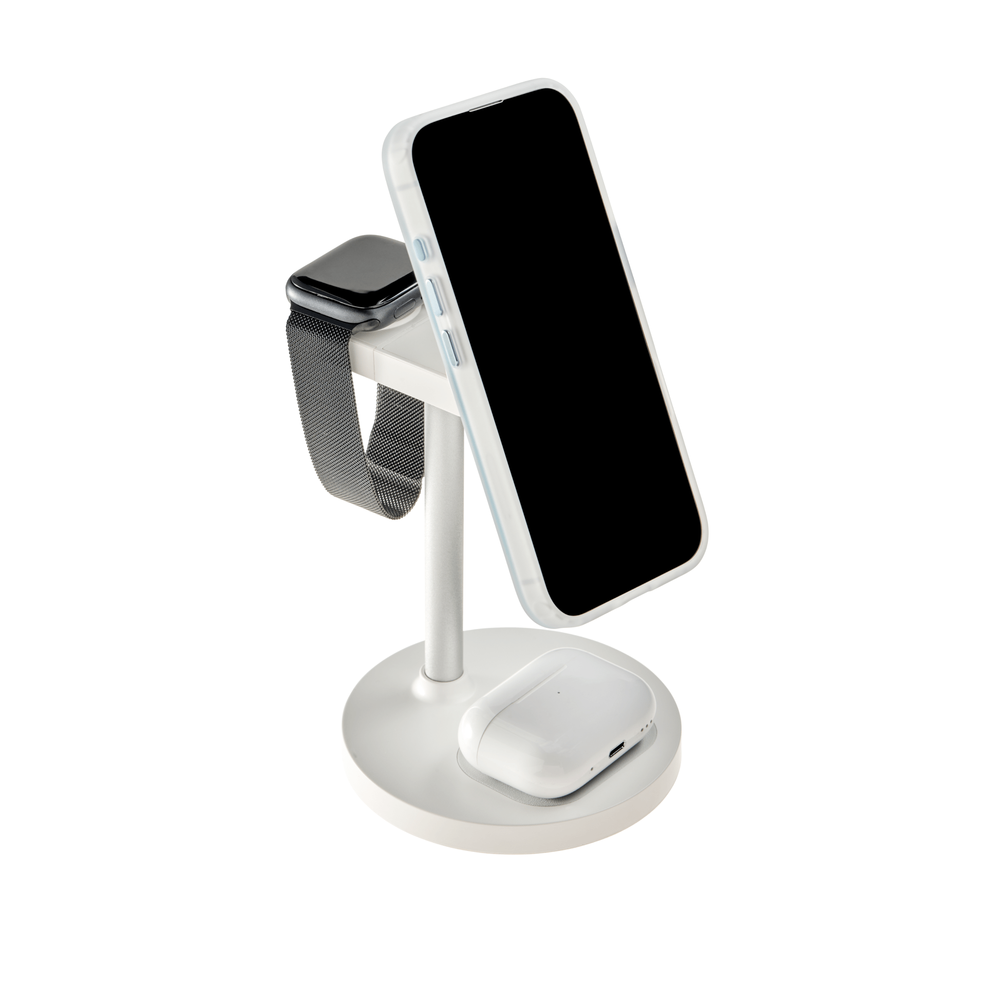 Raw TechLabs Cables & Chargers White 3 in 1 Wireless Charger Tower