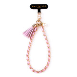 Fone King x Amy Taylor Crossbody & Hand Straps Baby Pink AMY TAYLOR Leather & Chain Hand Strap