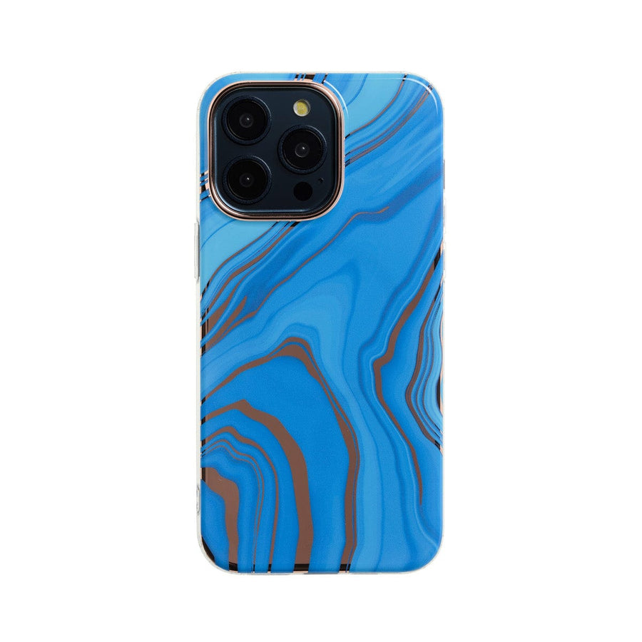 Super Shield Phone Cases Fashion Series Marble Magsafe iPhone Case#colour_Blue