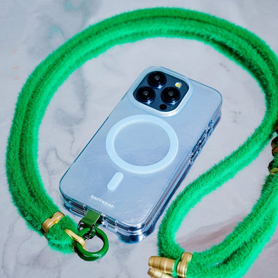 FK x AFW Green FELICITY FLUFFY CROSSBODY PHONE STRAP
