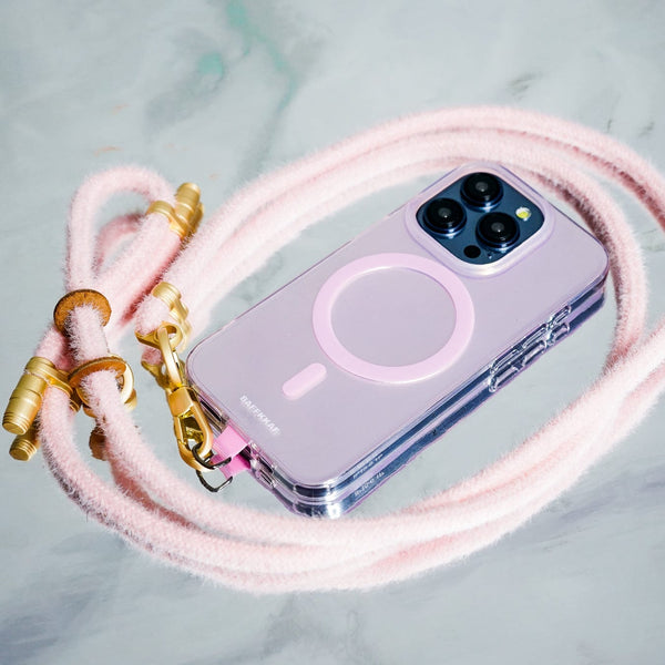 FK x AFW Pink FELICITY FLUFFY CROSSBODY PHONE STRAP