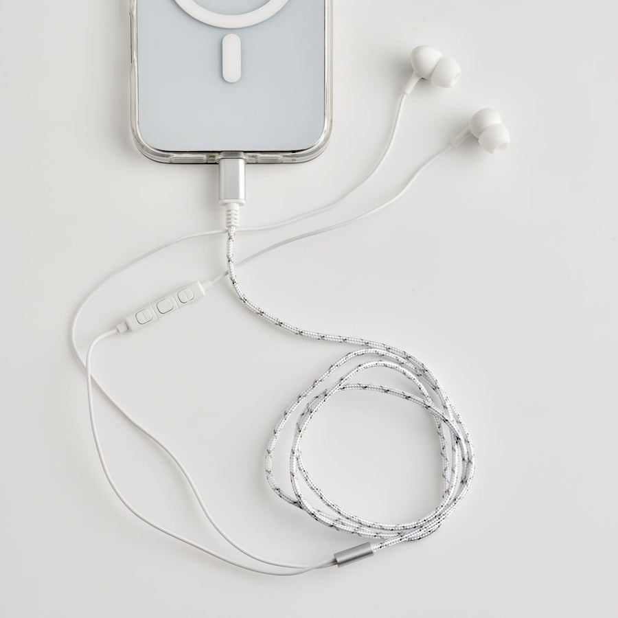 Fone King White FK TYPE C CONNECTOR EARPHONE