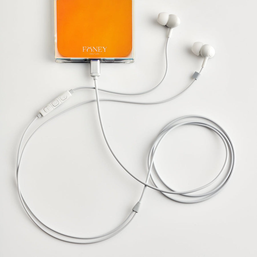 Fone King White FK TYPE LIGHTNING CONNECTOR EARPHONE