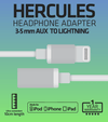 Hercules Cables & Chargers HERCULES Headphone 3.5mm AUX to Lightning Adapter