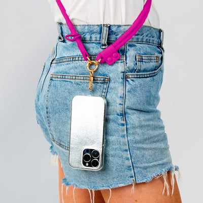 Hitched Phone Accessories Fuschia Hitched Felicity Crossbody Phone Strap