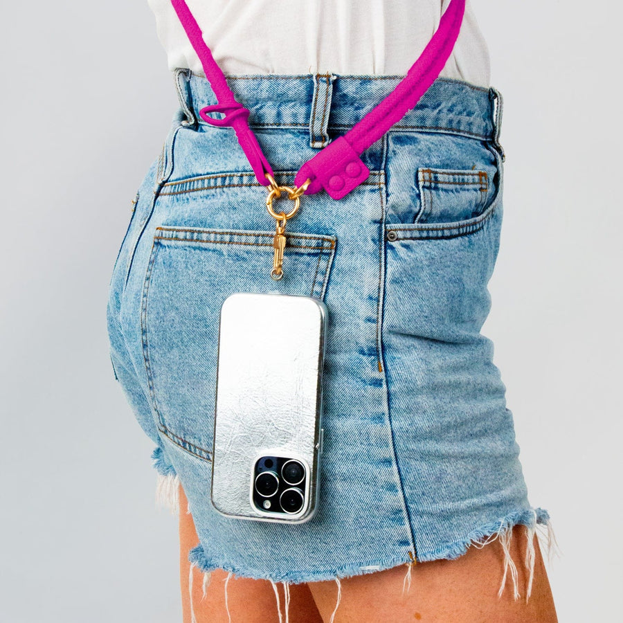 Hitched Phone Accessories Fuschia Hitched Felicity Crossbody Phone Strap