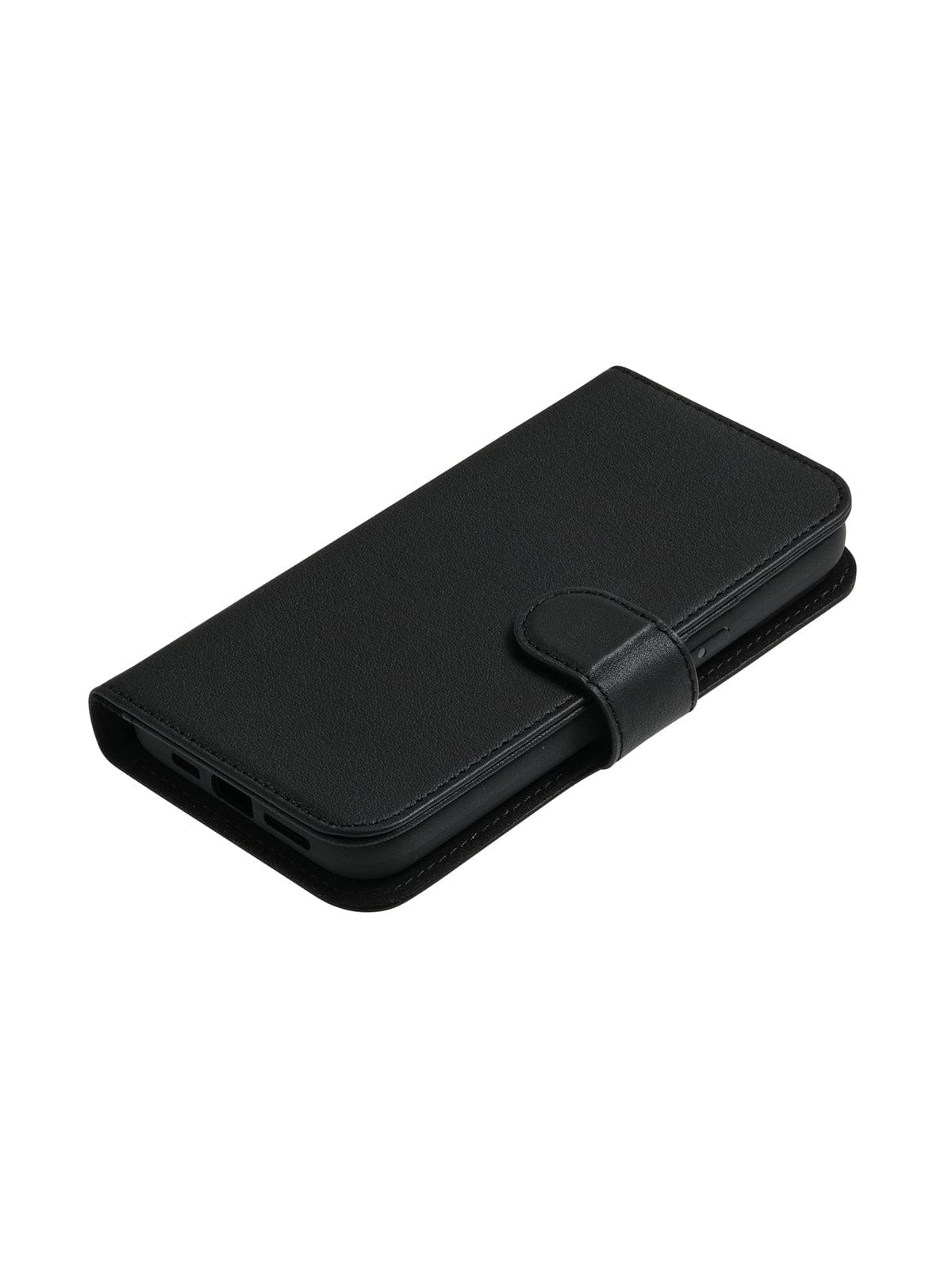 The Personal Print Phone Cases Magnetic Wallet Magsafe Genuine Nappa iPhone Case#colour_Black