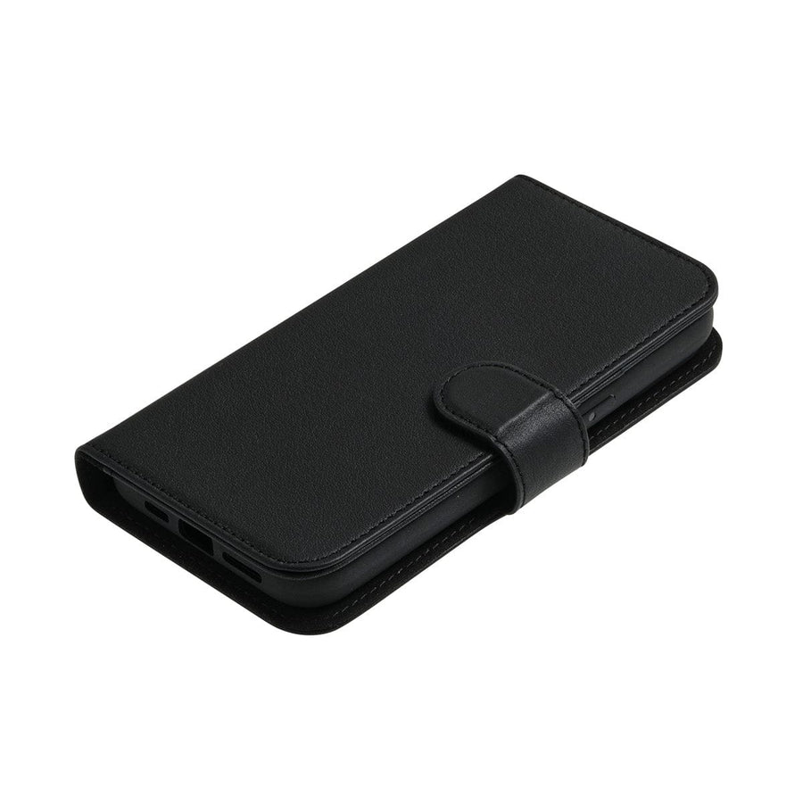 The Personal Print Phone Cases Magnetic Wallet Magsafe Genuine Nappa iPhone Case#colour_Black