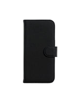 The Personal Print Phone Cases Magnetic Wallet Magsafe Genuine Nappa iPhone Case#colour_Black