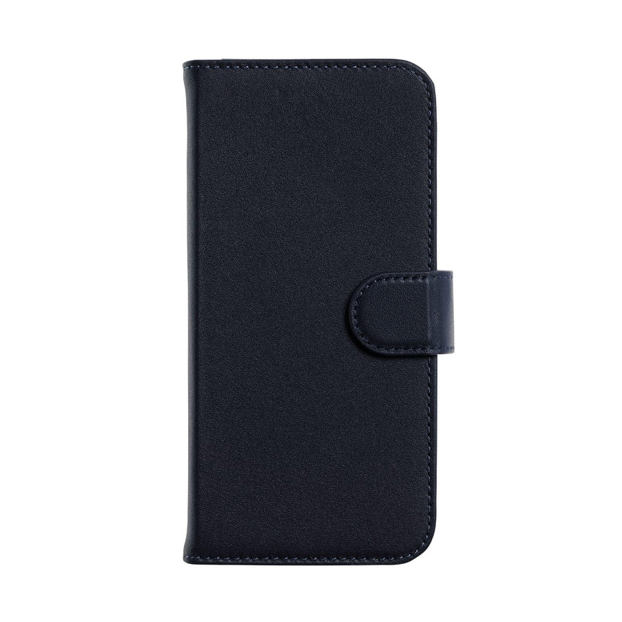 The Personal Print Phone Cases Magnetic Wallet Magsafe Genuine Nappa iPhone Case#colour_Navy