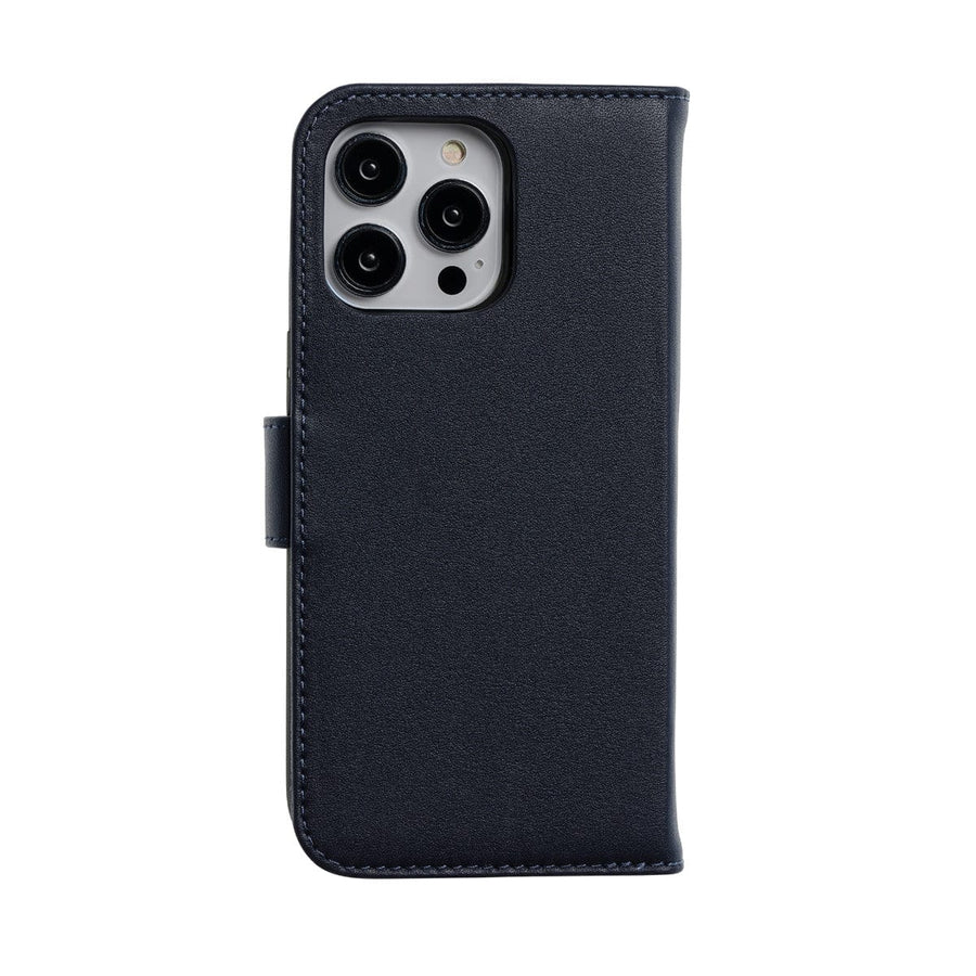 The Personal Print Phone Cases Navy / iPhone 15 Pro Max Magnetic Wallet Magsafe Genuine Nappa iPhone Case#colour_Navy