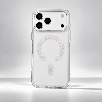 Super Shield Phone Cases Silver Glitter / iPhone 18 Pro MagSafe IMD Ring Clear Case for iPhone 18 Pro & Pro Max