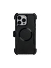 Super Shield Phone Cases Black on Black / iPhone 15 Pro Max Rugged Series Magsafe iPhone Case#colour_Black on Black