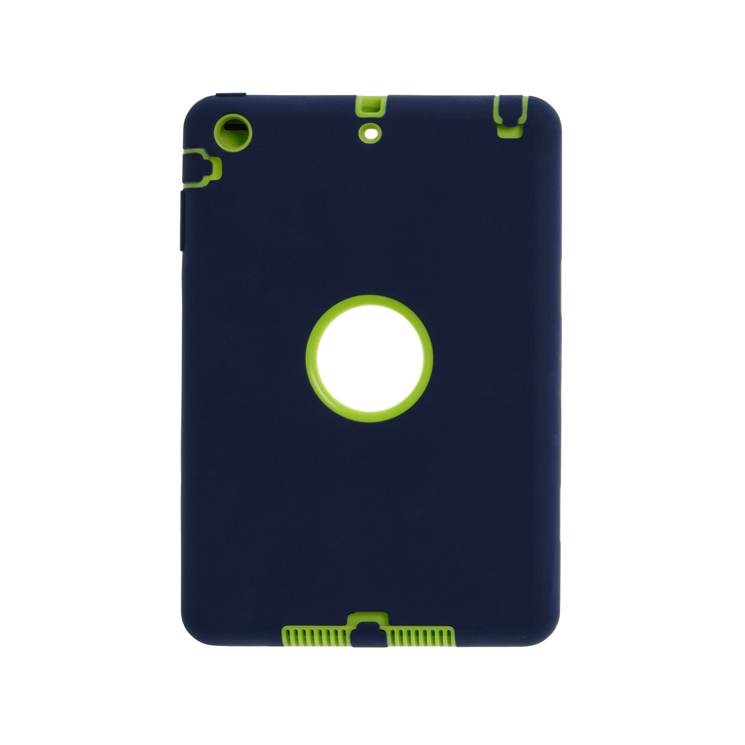 Super Shield iPad & Tablet Cases SUPER SHIELD  PROTECTIVE RANGE RUBBER BOUNCE IPAD MINI 1/2/3#Colour_Navy on Yellow Green