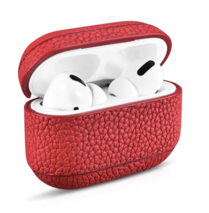 The Personal Print Audio Accessories AirPod Pro / Red THE PERSONAL PRINT Nappa Leather EarPods Case